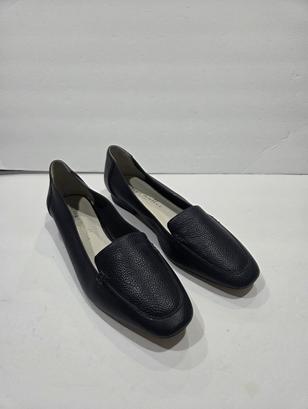 Bettye Muller Blue Pebbled Leather Loafers Sz.9.5